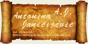 Antonina Janičijević vizit kartica